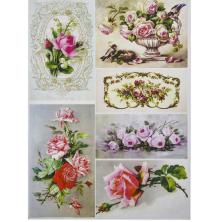 Декупажная карта 20*30см "Ретро-розы" арт.2519157 ассорти