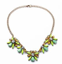 Колье арт.ФУ-7047 зеленый