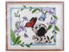 Набор для вышивания мулине 53*49см арт.D-8533 "Далматинец с бабочкой"