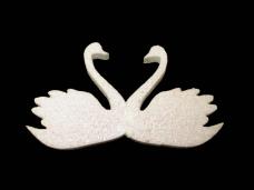 Заготовка из пенопласта Лебеди-пара белый блеск 17*1см