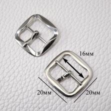 Пряжка металл 21*21/15мм арт.TBY.1668 никель