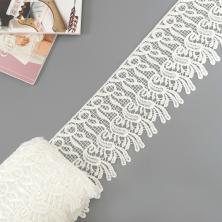 Кружево гипюр 95мм арт.TBY.C01892B теплый белый