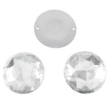 Камни пришивные "Круг" 25мм Crystal