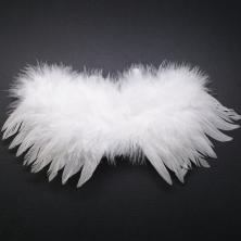 Крылья ангела с перьями для кукол 20*12см арт.ИВ-945 бел.
