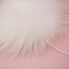 Помпоны натур. мех (кролик) 100мм белый