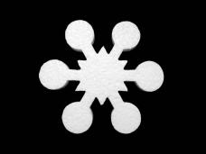 Заготовка из пенопласта "Снежинки "Зимнее конфетти" 10*1см