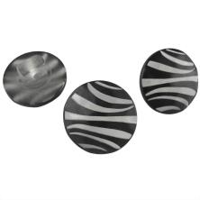 Пуговица арт.VS-0022 15мм 24L 001/008-черный/белый