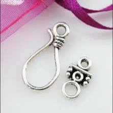 Застежка для украшений "Петля" 11*35мм арт.ИВ-185 ант.серебро