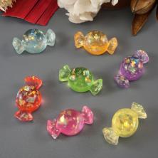 Декор "Конфетка" пластик 11*21мм арт.ИВ-671 прозр.микс