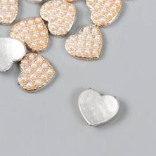 Кабошон флоризель "Сердце" 17*15мм арт.9431125 золото