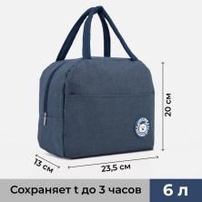 Термосумка текстиль на молнии 6л 24*20*13см арт.9257264 синий