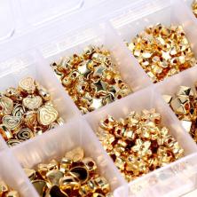 Набор бусин акрил 12,5*6,5см арт.9472571 (500шт) ассорти