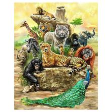 "Джунгли 5D" 36*46см арт.0605 LT Картина стразами на подрамнике