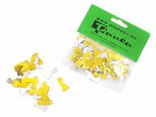 Конфетти свадебное "Пара" арт.28591 золото/серебро