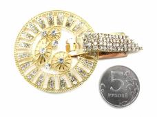 Застежка шубная со стразами арт.ФУ-2346