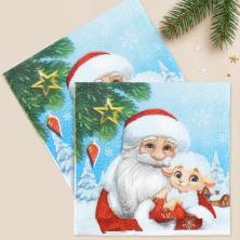 Салфетки бумажные 24*24см  