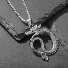 Кулон "Дракон" 70см арт.9679349 серебро