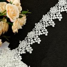 Кружево гипюр  37мм арт.CLH-1449 белый