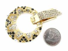 Застежка шубная со стразами арт.ФУ-2334