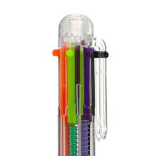 Ручка шариковая автоматическая 6 цветов арт.1302046