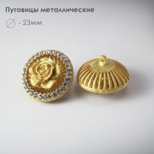 Пуговица металл арт.CS-029 23мм 36L со стразами