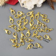 Карабин для бижутерии 10*6мм арт.ФУ-11827 желтое золото