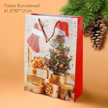 Пакет бумажный 41,5*30*12см "Новогодний" арт.SF-7826
