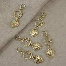 Подвеска "Сердце" 38*14мм арт.1551 золото