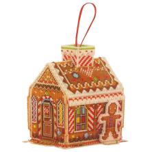 Набор для вышивания мулине и бисером PANNA арт.IG/ИГ-1575 "Пряничный домик" 10*12*12см