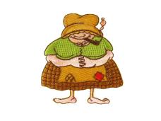 Термоаппликация "Бабуля с трубкой" 78*70мм арт.AF-13T03