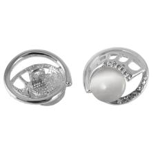 Кабошон-пуговица флоризель 19мм металл со стразами арт.KN-372/1