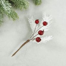 Веточка 19см "Ель" с ягодами арт.SF-7560