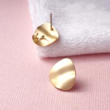 Заготовка для серег "гвоздик" 14*15мм арт.ИВ-126 мат.золото