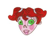 Термоаппликация "Лицо с красными волосами" 57*80мм арт.AF-13T47