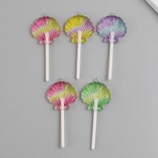 Подвеска акрил "Ракушка на палочке" 70*30*10мм арт.10715297 микс