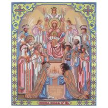 И-4010 "Похвала Пресвятой Богородицы" Рисунок на ткани БЛАГОВЕСТ Частичная вышивка 20*24,5см