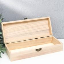 Шкатулка-купюрница дерево "Прямоугольная" 24*9,5*5,5см арт.1051617 (сосна)