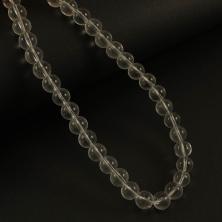 Бусины "Кварц"  8мм 38см арт.SF-7595 прозрачный-114 (50бусин)