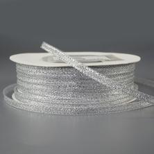Лента металлизированная  4мм серебро
