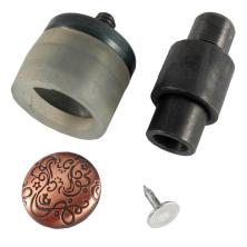 Пуговицы джинс 20мм 12шт + насадка арт.BJ-004 шлиф.медь