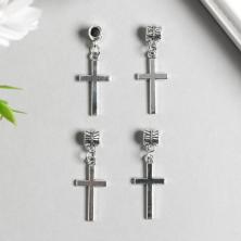 Шармик "Крест" 7*40мм d-4мм арт.7822762 серебро