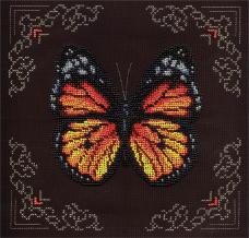 Кларт арт.8-113 "Рыжая бабочка" Набор для вышивания бисером 19,5*19,5см
