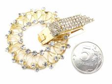 Застежка шубная со стразами арт.ФУ-2338