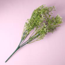 Ветка Декоративная 35см арт.ФУ-11993 зел/бел (7веток)