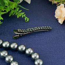 Зажим для волос металл  60мм со стразами арт.ФУ-11234