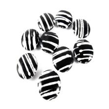 Бусины акрил 24*10мм арт.A-035 черный/белый