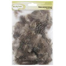 Перо цесарки 4-6см арт.PLU-08 03-натуральный (3гр)