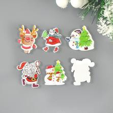 Декор дерево "Новый год" 3,25см арт.7575473 (12шт)