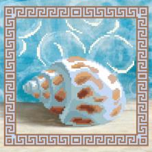 Г-023 "Ракушка 2" Рисунок на ткани "М.П.Студия" 35*40см