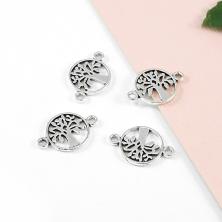 Коннектор "Дерево" 17*12мм отв-е d-1мм арт.302-779 серебро